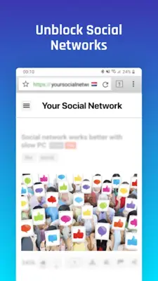 Unblock site VPN proxy browser android App screenshot 2